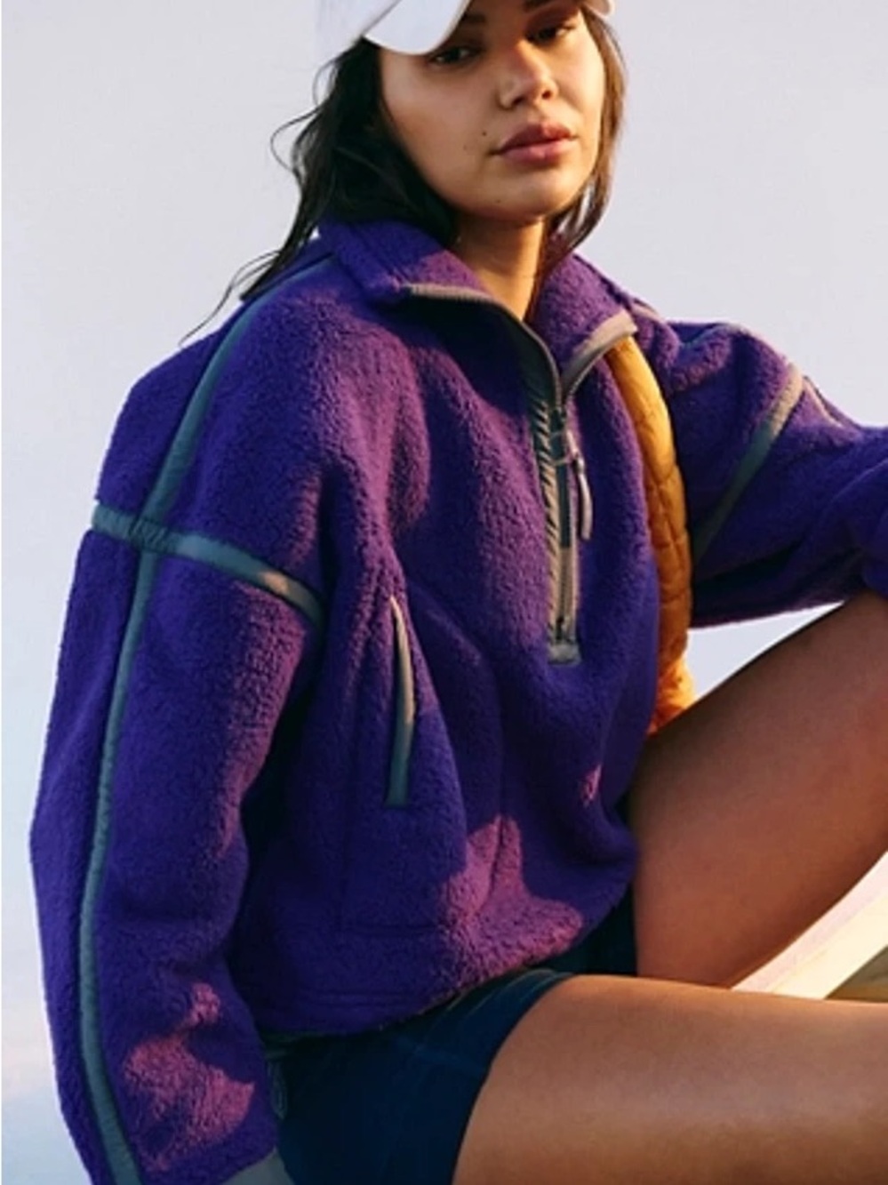 FP Movement Mountain High Half Zip Fleece Purple M EUC
